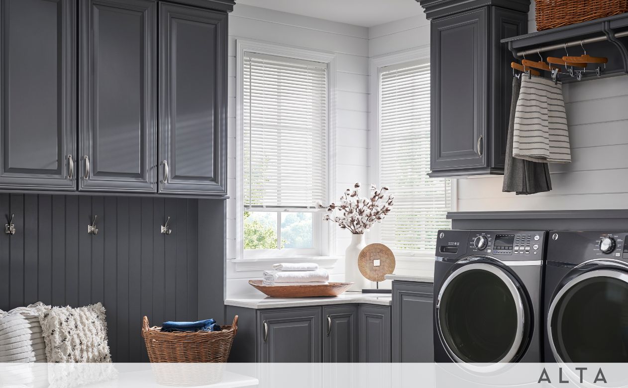 Shade-o-Matic blinds in a modern laundry room